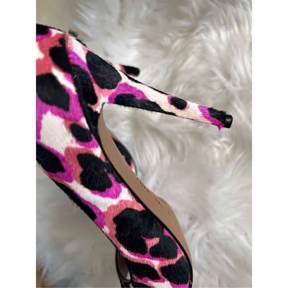 Peep Toe Pumps by Nine West - Size7 Pink, Black & pink - fur - Picture 4 of 6